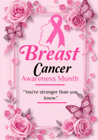 Breast cancer Awareness Month Template 2025 A5