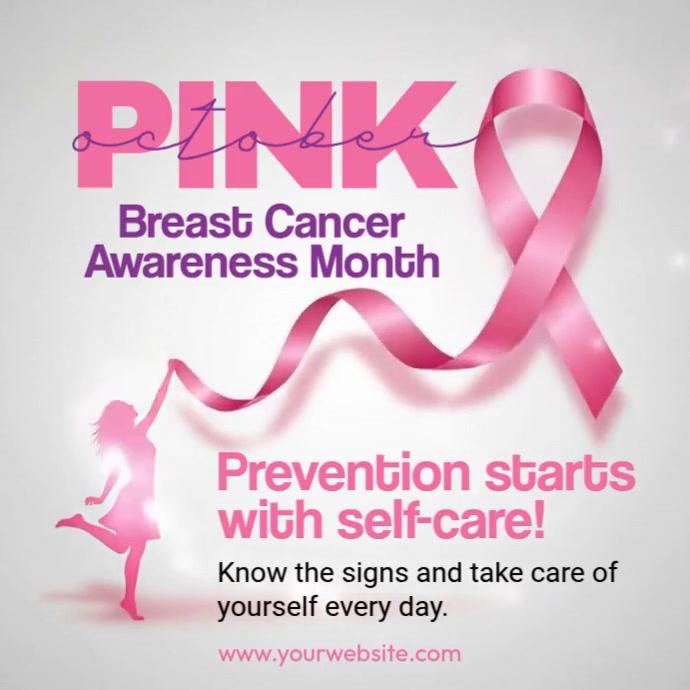 Breast Cancer Awareness Month Template โพสต์บน Instagram