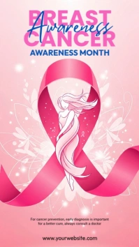 Breast Cancer Awareness Month Template Digital Display (9:16)