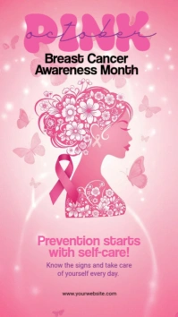 Breast Cancer Awareness Month Template Historia de Instagram