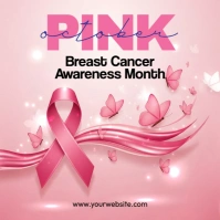 Breast Cancer Awareness Month Template Vierkant (1:1)