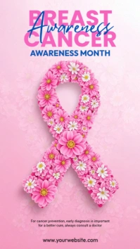 Breast Cancer Awareness Month Template Digital Display (9:16)