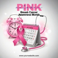 Breast Cancer Awareness Month Template 方形(1:1)
