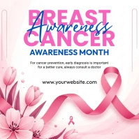 Breast Cancer Awareness Month Template Quadrado (1:1)