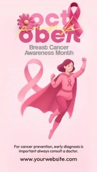 Breast Cancer Awareness Month Template Instagram Story