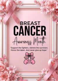 Breast Cancer Awareness Month Template. A6