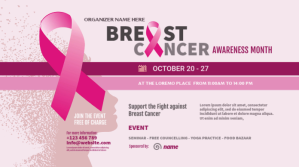 White Breast Cancer Awareness Twitter Post Template