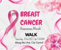 Breast Cancer Awareness Month WALK Medium Rectangle template