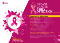Breast cancer awareness Postcard template