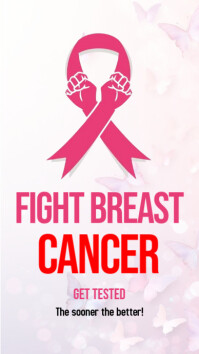 breast cancer awareness poster design Facebook Story template