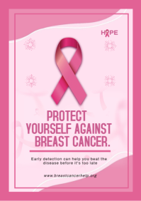 Breast Cancer Awareness Poster Template A4