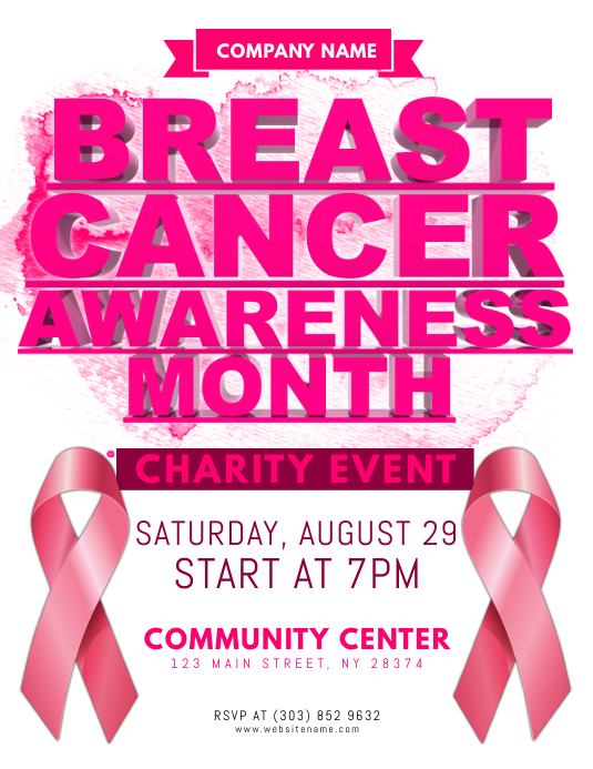 Copy Of Breast Cancer Awareness Flyer PosterMyWall Copy Of Breast Cancer Awareness Flyer PosterMyWall