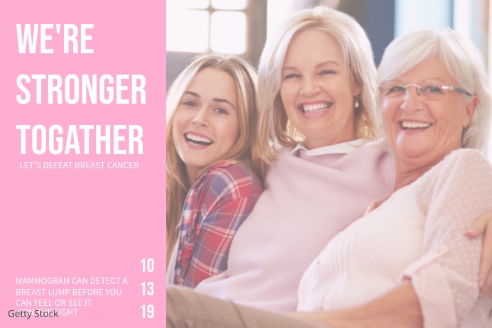 Breast Cancer Awareness Slogan Campaign Poster Iphosta template