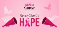 Breast Cancer Awareness Slogan Digital Displa template