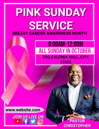 church breast cancer awareness service Template | PosterMyWall