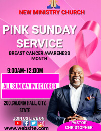 church breast cancer awareness service Template | PosterMyWall