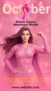 Breast Cancer Awareness Template Digital Display (9:16)