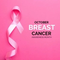 Breast cancer awareness template. (2) Square (1:1)