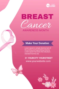 Breast Cancer Awareness Tumblr Graphic template