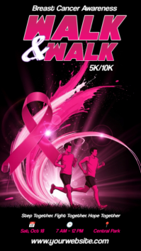 Noir Breast Cancer Awareness Walk Instagram-Story Template