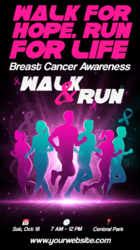 Breast Cancer Awareness Walk & Run Instagram Story template