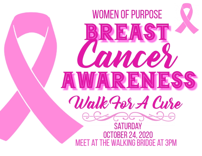 breast cancer awareness walk for the cure Template | PosterMyWall