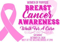 breast cancer awareness walk for the cure Poskaart template