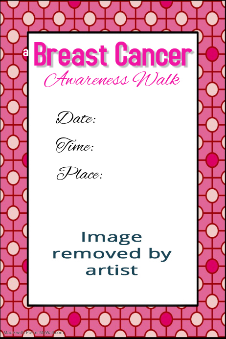 breast cancer awareness walk fundraiser poster template cancer fundraiser flyer template