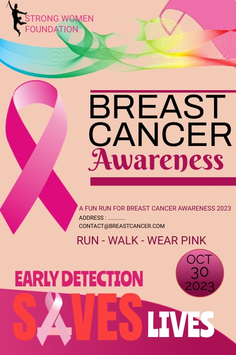 breast cancer banner (4) Poster template