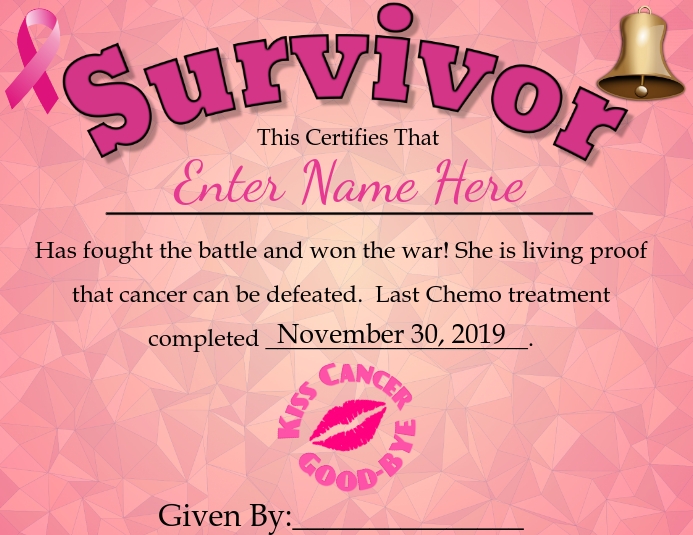 Breast Cancer Certificate Template Postermywall