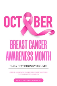 breast cancer Poster template