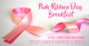 White Breast Cancer Awareness ปกอีเวนต์บน Facebook Template