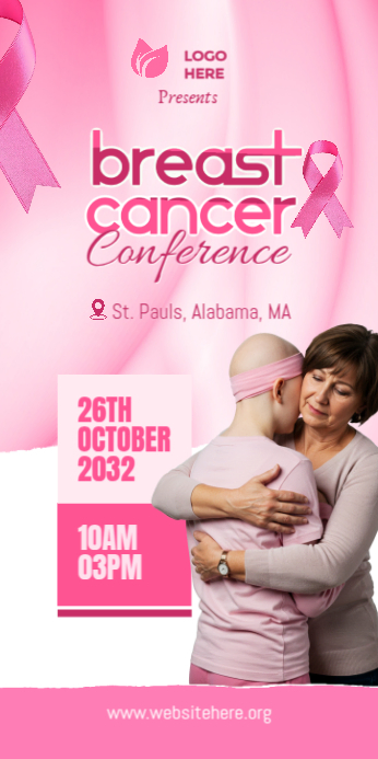 Breast cancer event banner design | cancer event roll up banner design ...