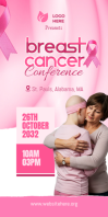 Breast Cancer Event Banner Design | cancer event Roll up banner design Rollbanner 3 stopy × 6 stóp template