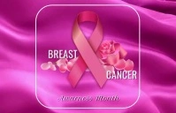 Breast cancer flyer Tabloide template
