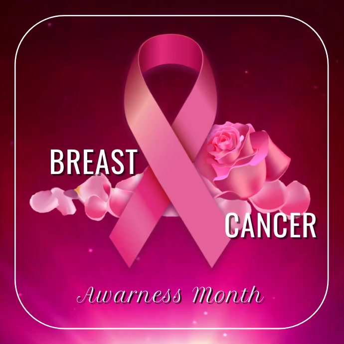 Breast cancer flyer Square (1:1) template