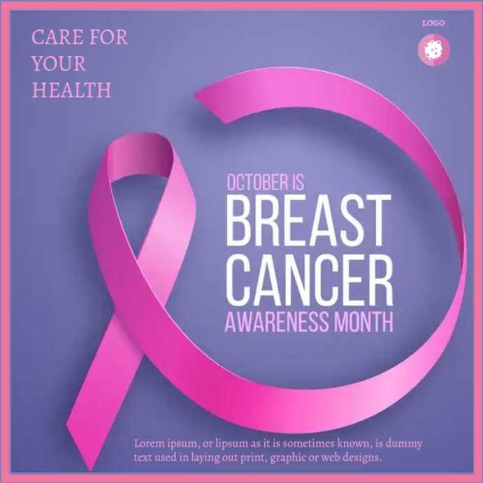 BREAST CANCER FLYER Kwadrat (1:1) template