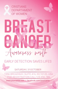 Breast Cancer Flyer Tabloid template