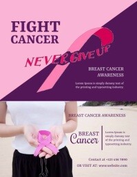 Cancer Newsletter Design breast cancer awareness newsletter Template | PosterMyWall