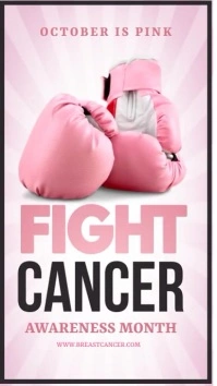Breast cancer flyer Instagram Story template