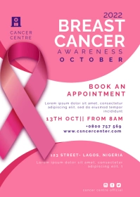 Breast Cancer flyer A6 template
