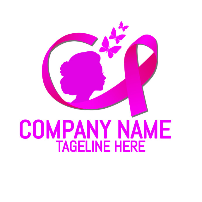 breast cancer logo Logótipo template