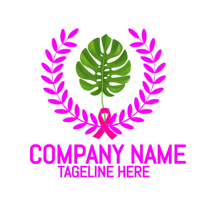 breast cancer logo Logótipo template