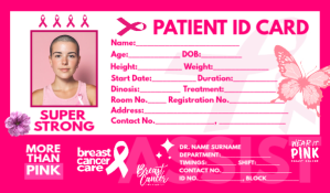 White Breast Cancer Awareness Тег Template