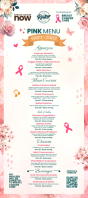 Breast Cancer Pink Menu Template Displaykaart