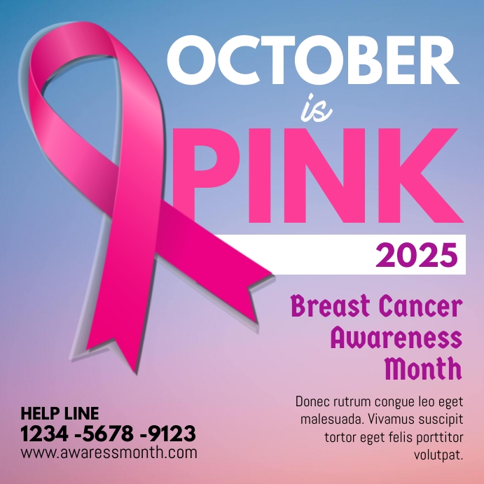 Copy of Breast Cancer Pink October | PosterMyWall