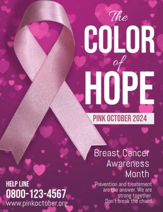 Breast Cancer Pink October Flyer Video Template PosterMyWall