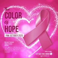 Breast Cancer Pink October Square Video Instagram 帖子 template