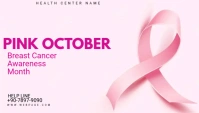 Breast Cancer Pink October Square Video Blog Header template
