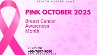Breast Cancer Pink October Square Video Header ng Blog template